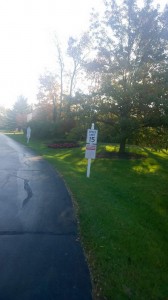 Attractive new signs replace the old plywood signs 