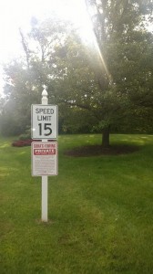 Attractive new signs replace the old plywood signs 